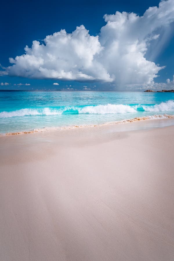 Tropical Beach With Granite Boulders At Seychelles Travel Exotic