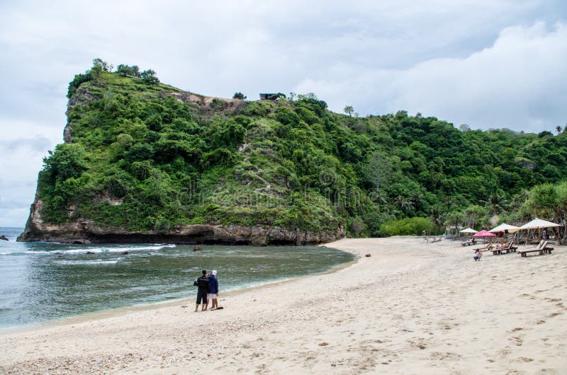 Beautiful White  Sand  Atuh Beach  On Nusa  Penida  Bali 