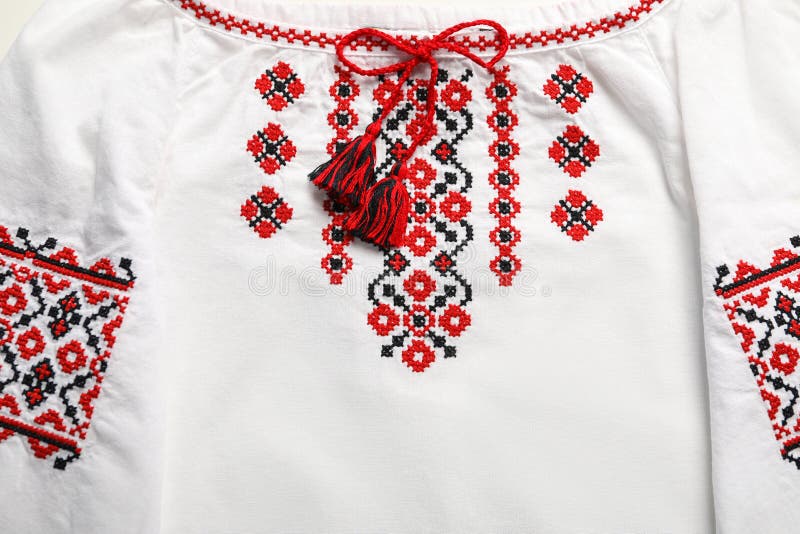 737 Ukrainian Traditional National Red Black Ornament Embroidery Stock ...