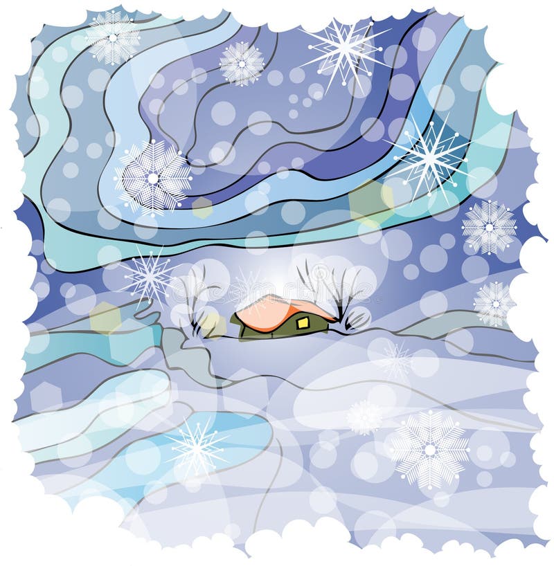 Beautiful winter illustration