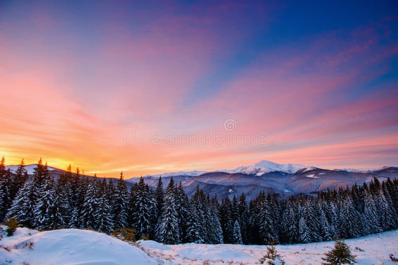 Beautiful winter landscape with snow covered trees. Beautiful winter landscape with snow covered trees