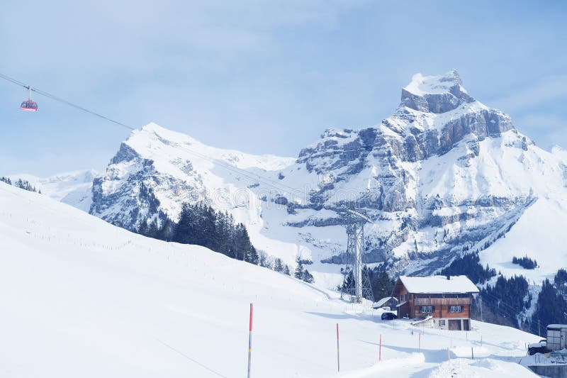 Beautiful Winter Landscape Snow Covered Trees Mountainpass Snowfall In The Mountains Swiss Beautiful Winter Landscape Snow Covered Trees Mountainpass Snowfall In The Mountains Swiss