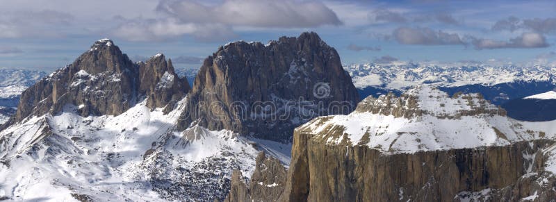 Beautiful Winter Mountain Landscape Panorama Stock Image - Image of ...