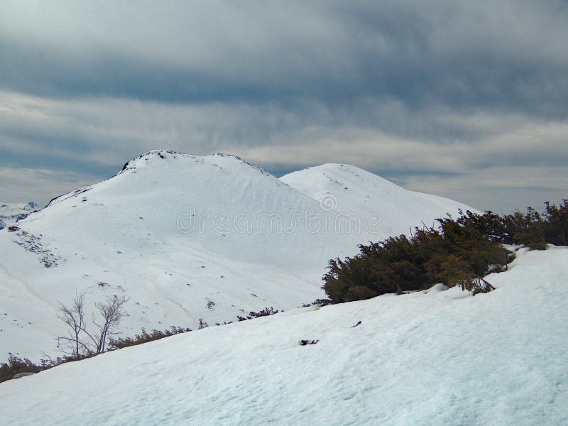 Beautiful winter skiins season in sar planina in macedonia stock photography