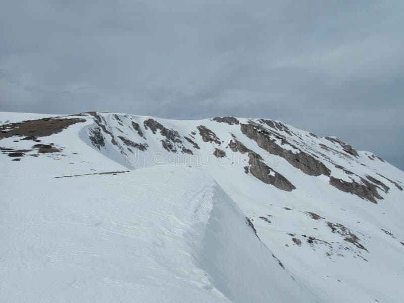 Beautiful winter skiins season in sar planina in macedonia royalty free stock photos