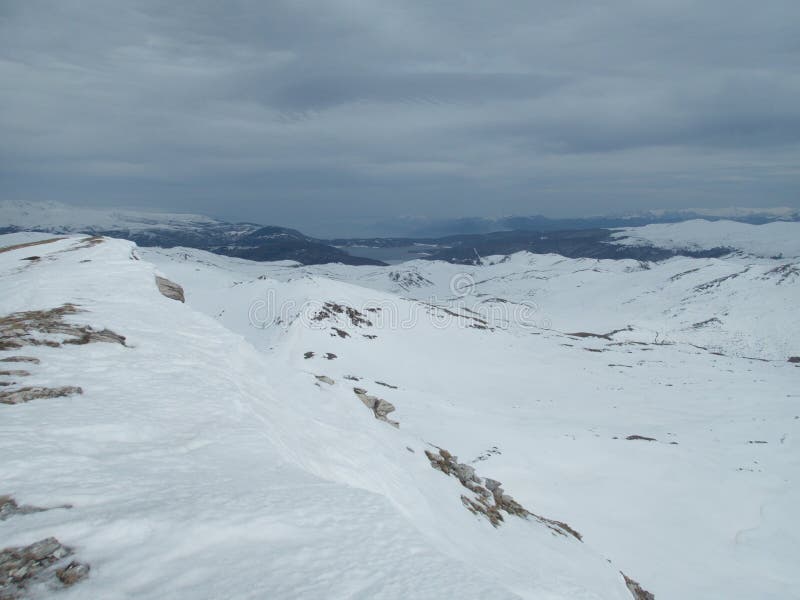 Beautiful winter skiins season in sar planina in macedonia stock photos