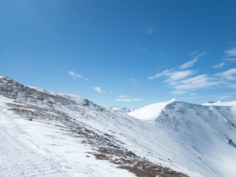 Beautiful winter skiins season in sar planina in macedonia stock photography