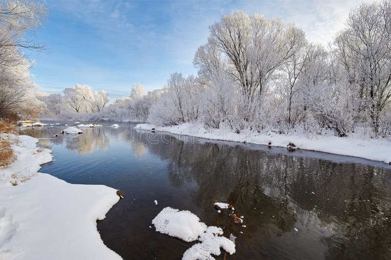 The beautiful winter soft rime scenery