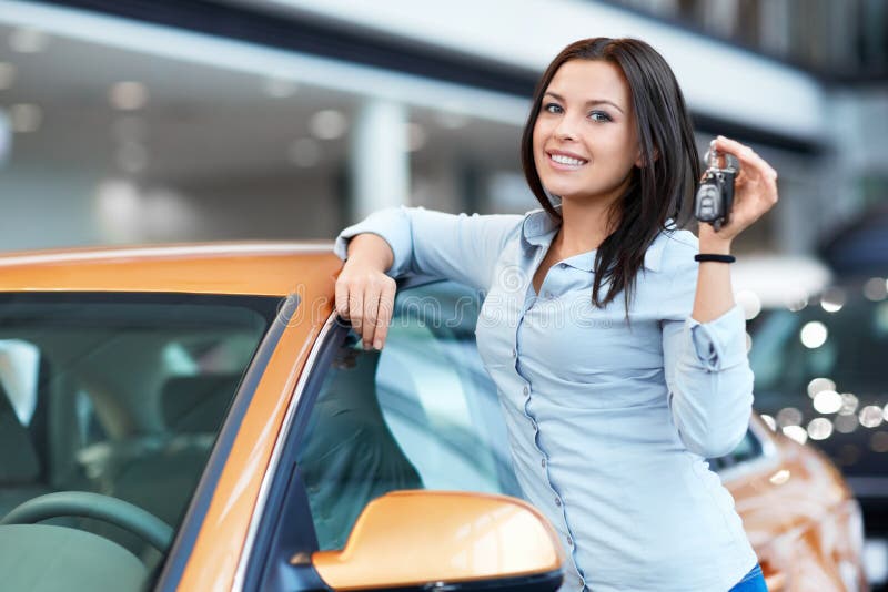 Car sales woman stock image. Image of manager, holding 34687061