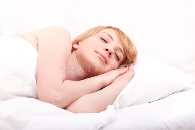 Beautiful woman on the bed