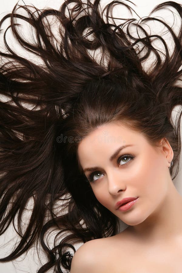Beautiful woman with clean shiny hair