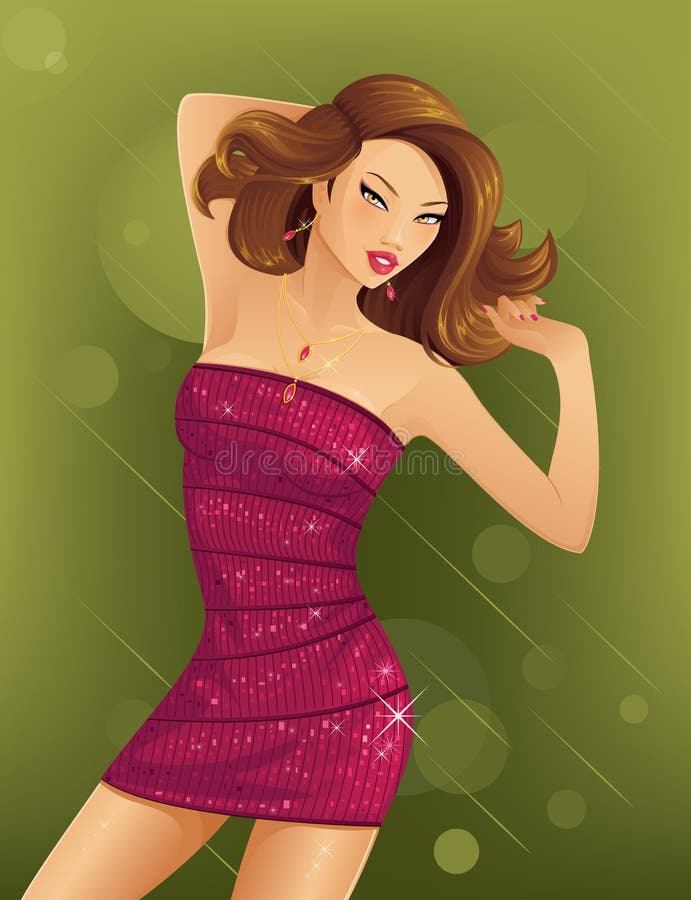 Hot Girl Vector Image