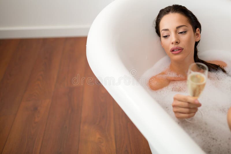 Beautiful Woman Enjoying Bath Stock Image Image Of Lifestyle Glamour 78970457