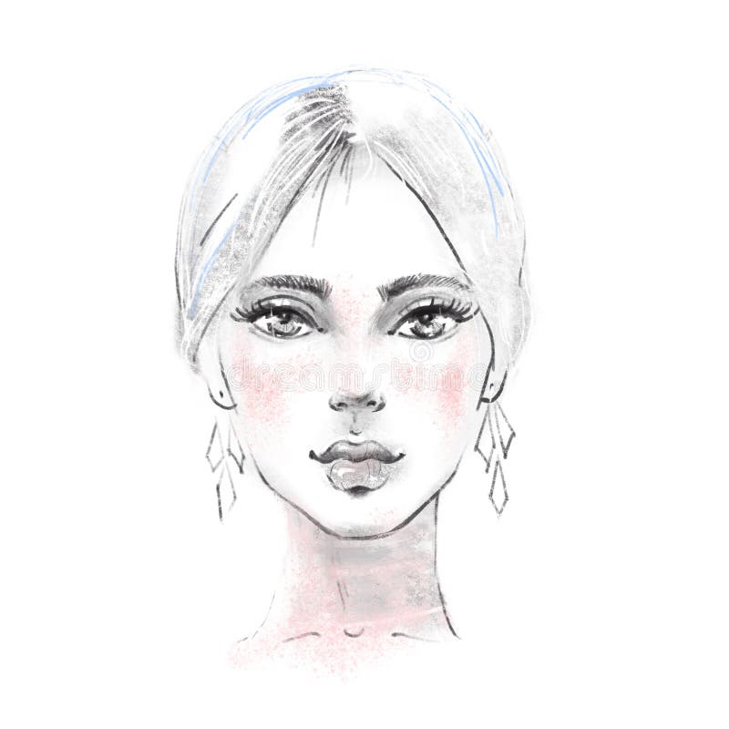Beautiful Girl Sketch · Creative Fabrica