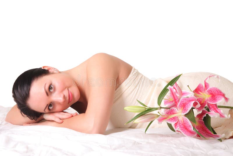 Beautiful Woman Getting Spa Stock Image Image Of Dayspa Lying 165561795