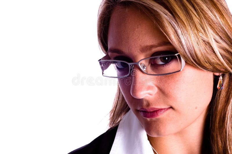 Beautiful woman with glasses
