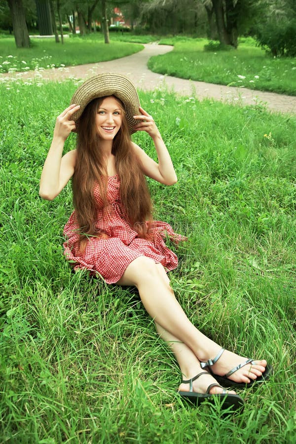 Beautiful woman with hat