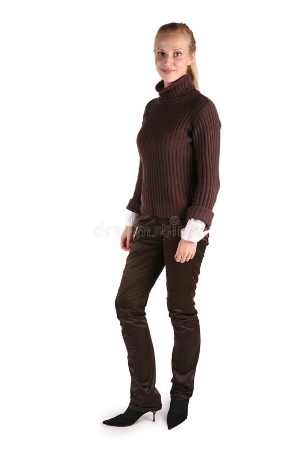 Beautiful woman isolated on white royalty free stock photos