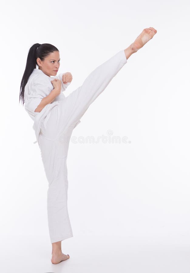 Taekwondo woman portrait stock image. Image of oriental - 40374637