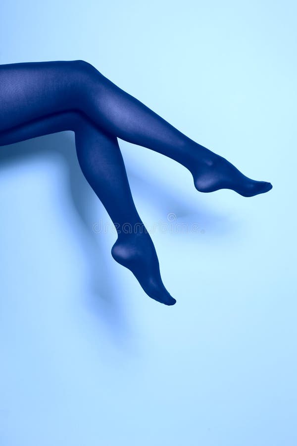 Blue Pantyhose Feet