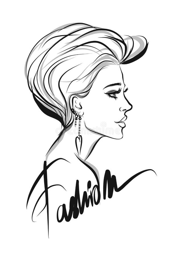 Woman Head Line Art Stock Illustrations 38,795 Woman Head Line Art
