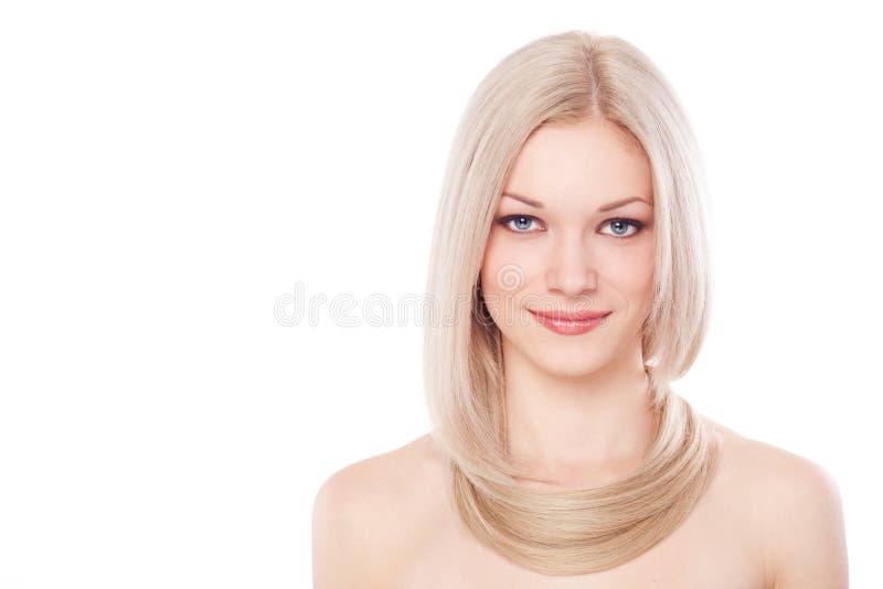 Beautiful woman with long blond hair