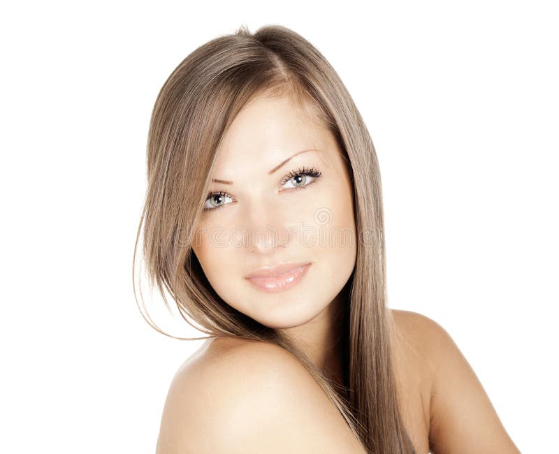 Beautiful Woman . Long Hair Stock Photo - Image of fringe, care: 27149132