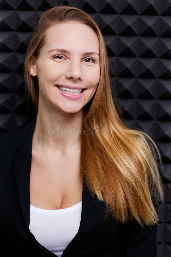 Beautiful woman with long hair royalty free stock photography