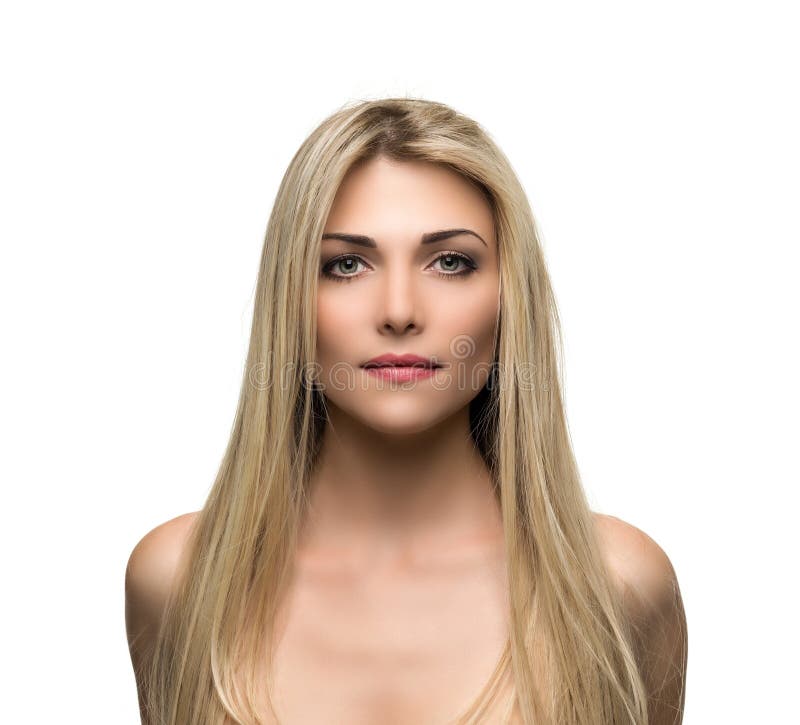 Beautiful woman with long straight blond hair royalty free stock images Beautiful woman with long straight blond hair royalty free stock images