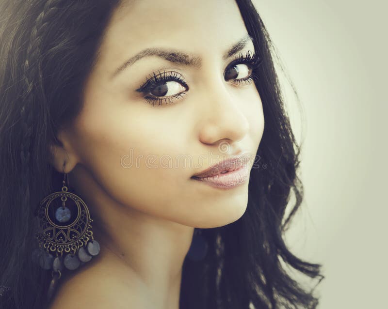 Beautiful Woman Mixed Ethnicity Stock Photo - Image of american ...
