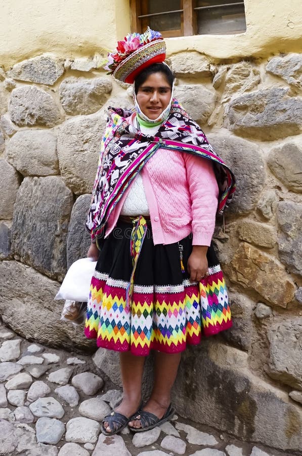 Beautiful Woman in Peruvian Costume Editorial Stock Image - Image of ...