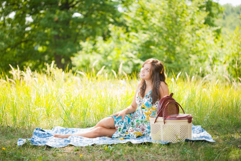Young Lady Taking Photos Outdoors Stock Image Image of person, beauty