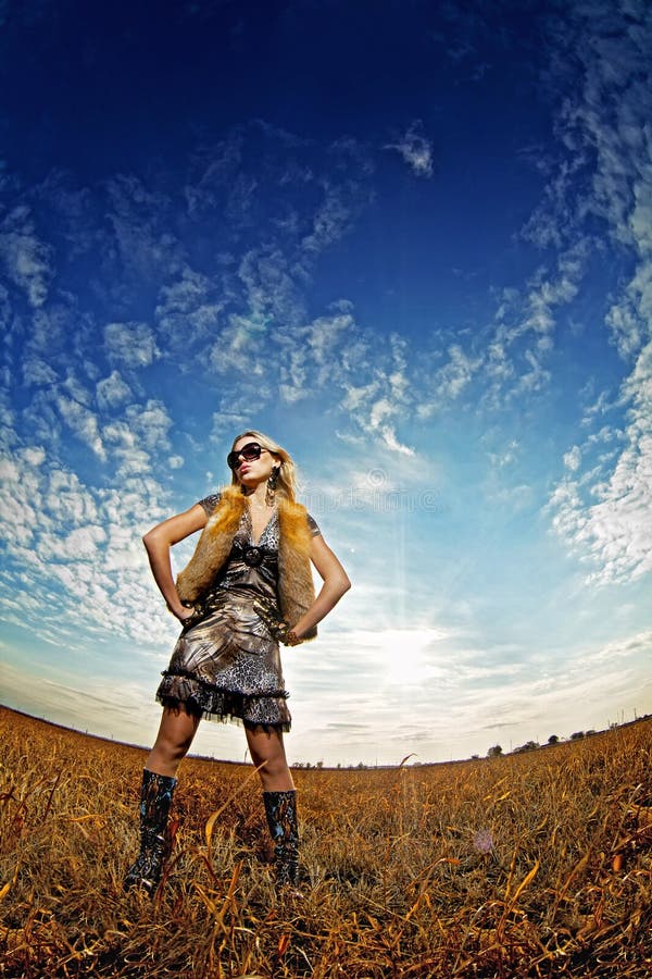 Beautiful woman portrait in natural autumn