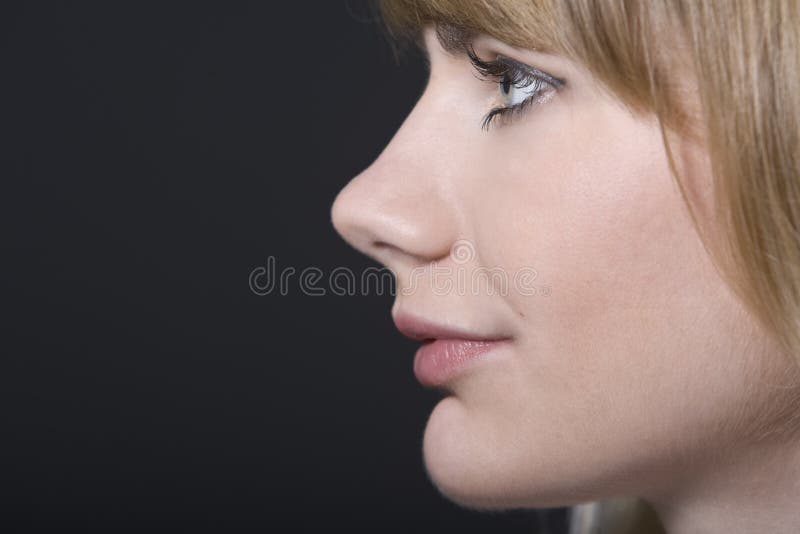 Beautiful woman profile