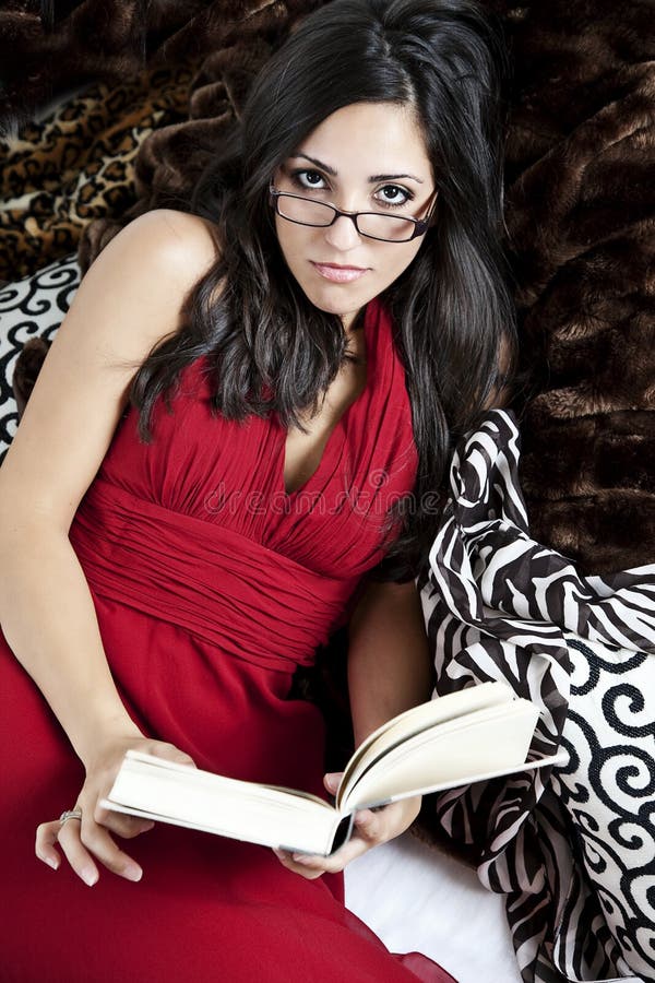 Beautiful woman reading royalty free stock photos