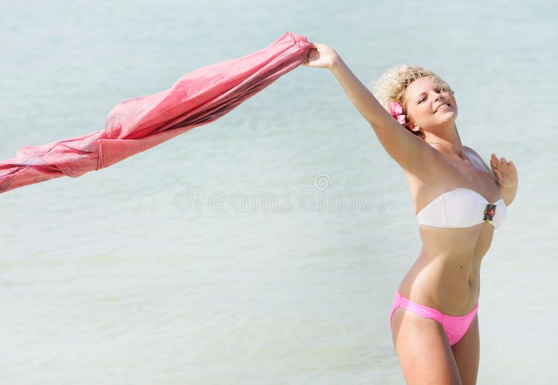 Beautiful woman resting on natural background