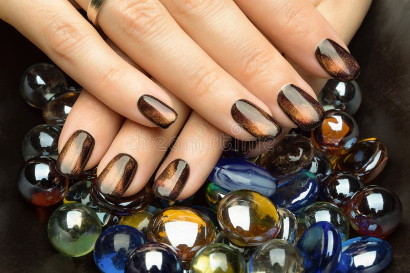 Beautiful Nail Art Manicure Stock Image - Image of nails, beauty: 104796079