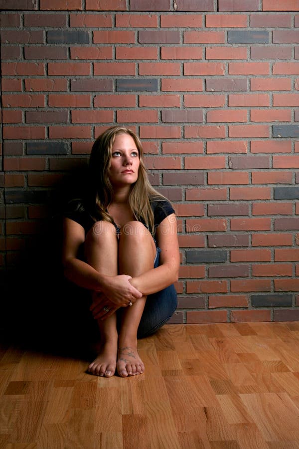 Beautiful woman sitting