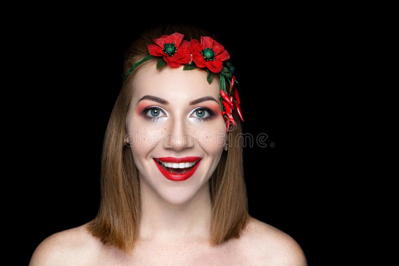 Beautiful woman smile, short bob hairstyle stock photo Beautiful woman smile, short bob hairstyle stock photo