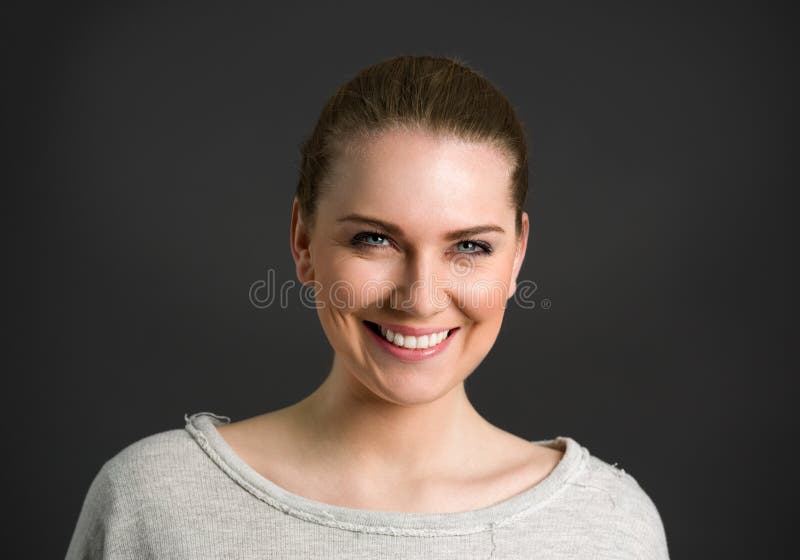 Beautiful woman smiling stock photo. Image of beauty - 76665240