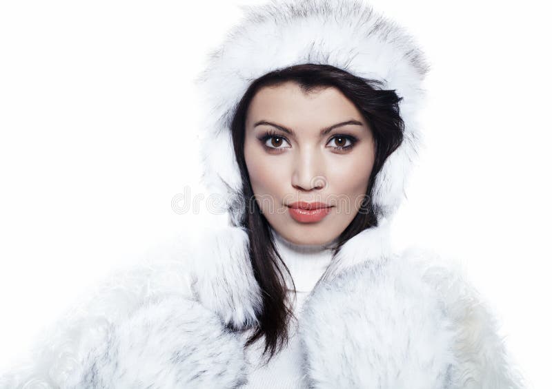 Beautiful Woman in Warm Clothing Stock Image - Image of model, female ...