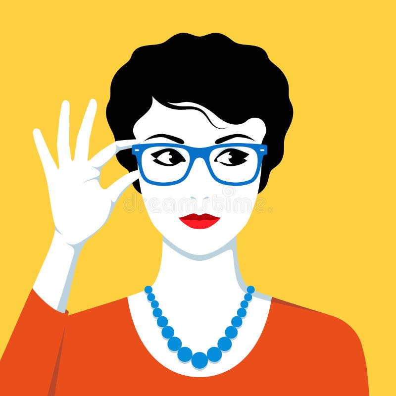 Eyeglasses Wearing Woman Stock Illustrations 910 Eyeglasses Wearing Woman Stock Illustrations