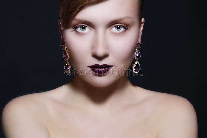 Beautiful woman wearing jewelry