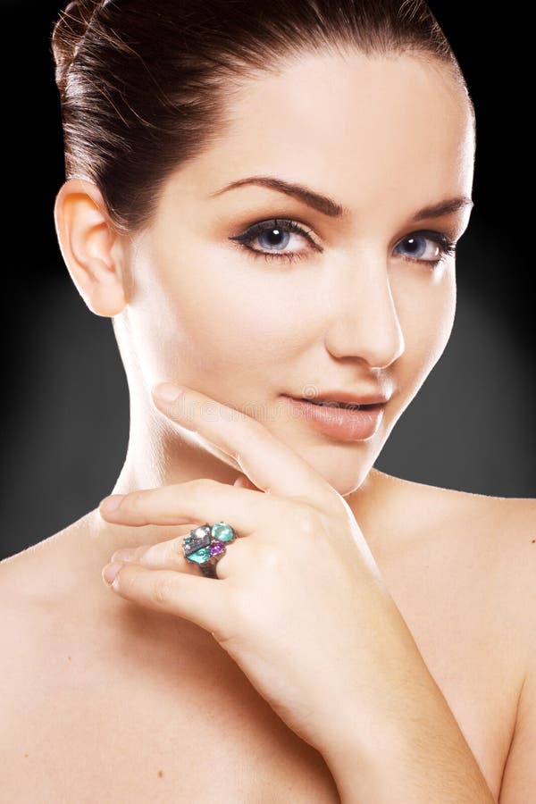 Beautiful Woman Wearing Ring Stock Photo Image of girl, someone 11826290