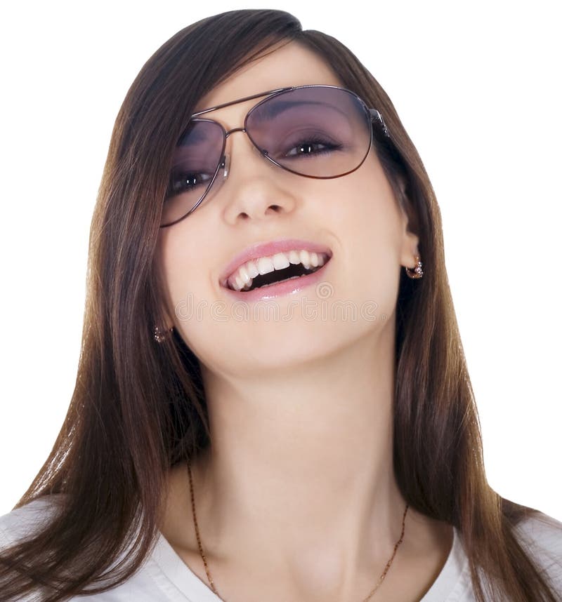 Beautiful woman wearing sunglasses