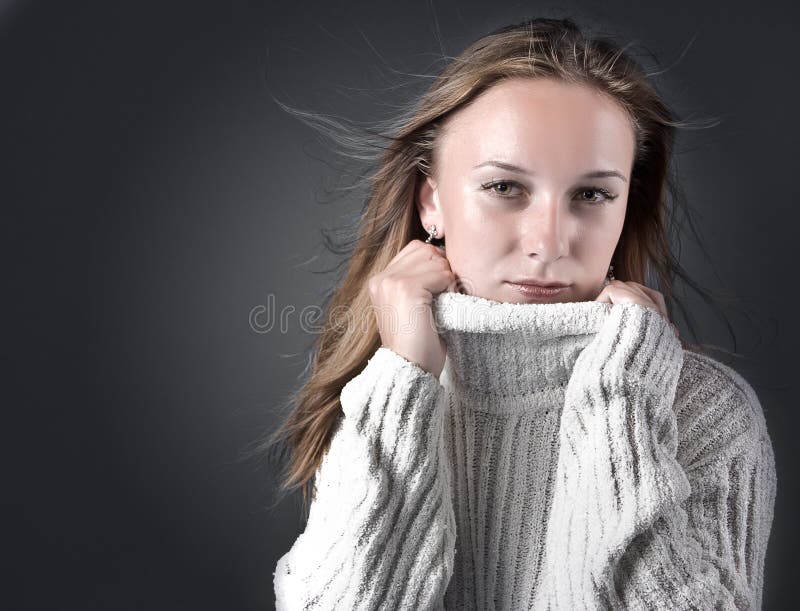 Woman in winter clothing stock photo. Image of beautiful - 19429636