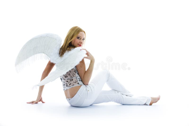 Beautiful woman with wings