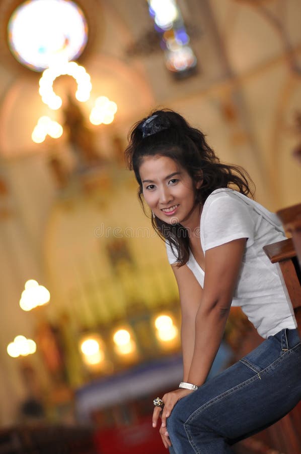 Beautiful Women Thailand Sit Church