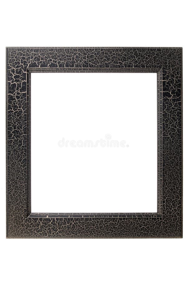 Beautiful Wooden Frame, Painted in Black. Stock Photo Image of carved