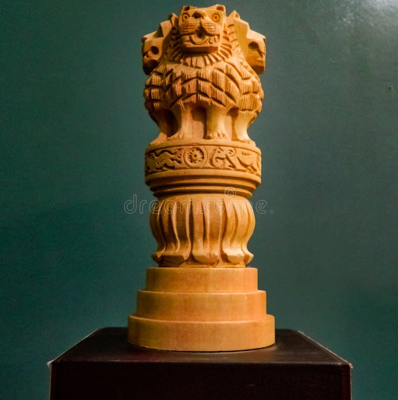 A Beautiful Wooden Sculpture of Ashok Stambh of India Stock Image - Image  of tomb, siddhartha: 179397525